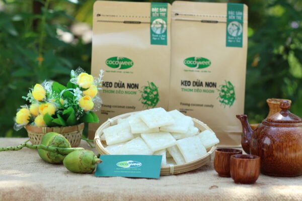 Bao bì kẹo dừa non bến tre